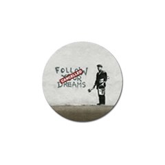 Banksy Graffiti Original Quote Follow Your Dreams Cancelled Cynical With Painter Golf Ball Marker (4 Pack) by snek