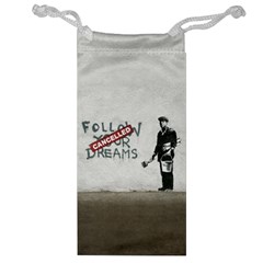 Banksy Graffiti Original Quote Follow Your Dreams Cancelled Cynical With Painter Jewelry Bag by snek