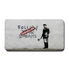 Banksy Graffiti Original Quote Follow Your Dreams Cancelled Cynical With Painter Medium Bar Mats by snek