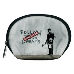 Banksy Graffiti Original Quote Follow Your Dreams Cancelled Cynical With Painter Accessory Pouch (medium) by snek