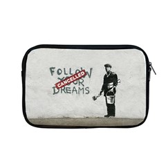 Banksy Graffiti Original Quote Follow Your Dreams Cancelled Cynical With Painter Apple Macbook Pro 13  Zipper Case by snek