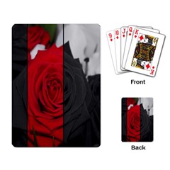 Roses Rouge Fleurs Playing Cards Single Design (rectangle) by kcreatif