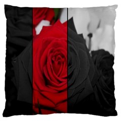 Roses Rouge Fleurs Large Cushion Case (one Side) by kcreatif