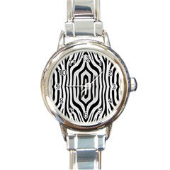 Abstrait Zèbres Taches Round Italian Charm Watch by kcreatif