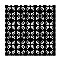 Pattern Formes Ronds Noir Tile Coaster