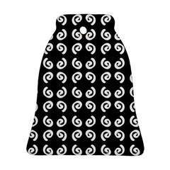 Pattern Formes Ronds Noir Bell Ornament (Two Sides)