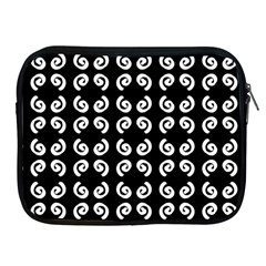 Pattern Formes Ronds Noir Apple Ipad 2/3/4 Zipper Cases
