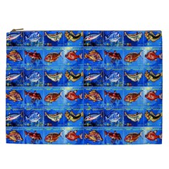 Fish Stamp 2 Cosmetic Bag (xxl) by ArtworkByPatrick