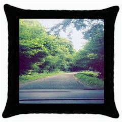 Photo Vue Sur Forêt  Throw Pillow Case (black) by kcreatif