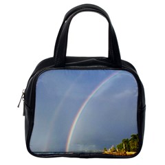 Double Rainbow On The Ocean In Puerto Rico Classic Handbag (one Side) by StarvingArtisan