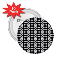 White Plaid Texture 2 25  Buttons (10 Pack) 