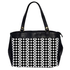 White Plaid Texture Oversize Office Handbag (2 Sides)