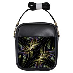 Fractal Texture Pattern Girls Sling Bag by HermanTelo