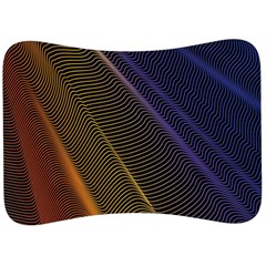 Rainbow Waves Mesh Colorful 3d Velour Seat Head Rest Cushion