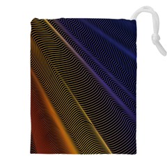 Rainbow Waves Mesh Colorful 3d Drawstring Pouch (5xl) by HermanTelo