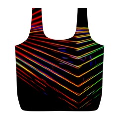 Abstract Neon Background Light Full Print Recycle Bag (l)