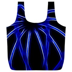 Light Effect Blue Bright Design Full Print Recycle Bag (xxxl)