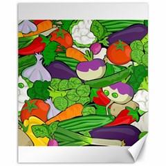 Vegetables Bell Pepper Broccoli Canvas 11  X 14  by HermanTelo