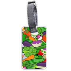 Vegetables Bell Pepper Broccoli Luggage Tag (one Side) by HermanTelo