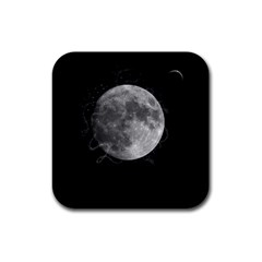 Lune Étoilé Rubber Coaster (square)  by kcreatif