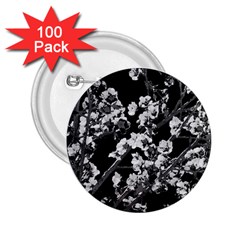 Fleurs De Cerisier Noir & Blanc 2 25  Buttons (100 Pack)  by kcreatif