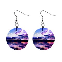 Photo Coucher Du Soleil Effet Galaxy Mini Button Earrings by kcreatif