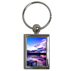 Photo Coucher Du Soleil Effet Galaxy Key Chain (rectangle) by kcreatif