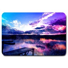 Photo Coucher Du Soleil Effet Galaxy Large Doormat  by kcreatif