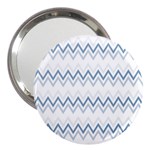 Chevrons Bleus/Blanc 3  Handbag Mirrors Front