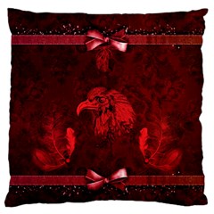 Awesome Eagle Large Flano Cushion Case (two Sides)