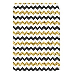 Black And Gold Glitters Zigzag Retro Pattern Golden Metallic Texture Removable Flap Cover (s) by genx