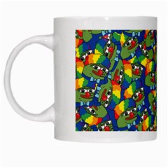 Clown World Pepe The Frog Honkhonk Meme Kekistan Funny Pattern Blue  White Mugs by snek