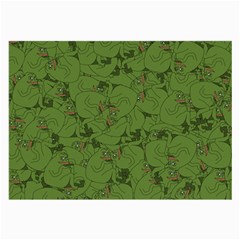 Groyper Pepe The Frog Original Meme Funny Kekistan Green Pattern Large Glasses Cloth (2 Sides) by snek