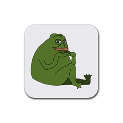 Groyper Pepe The Frog Original Funny Kekistan Meme  Rubber Coaster (square)  by snek