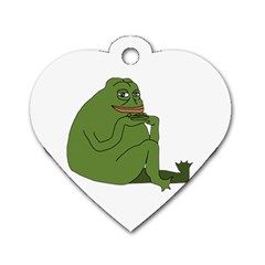 Groyper Pepe The Frog Original Funny Kekistan Meme  Dog Tag Heart (two Sides) by snek