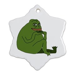 Groyper Pepe The Frog Original Funny Kekistan Meme  Ornament (snowflake) by snek