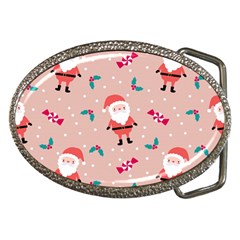 Cute Christmas Santa Seamless Pattern Belt Buckles by Vaneshart