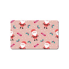 Cute Christmas Santa Seamless Pattern Magnet (name Card) by Vaneshart