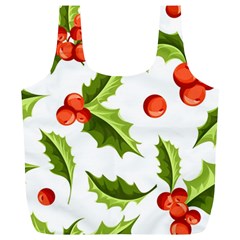 Christmas Holly Berry Seamless Pattern Full Print Recycle Bag (xl)