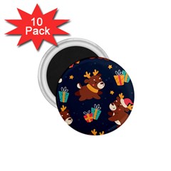 Colorful Funny Christmas Pattern 1.75  Magnets (10 pack) 