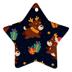 Colorful Funny Christmas Pattern Star Ornament (Two Sides)