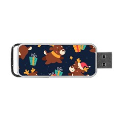 Colorful Funny Christmas Pattern Portable USB Flash (One Side)