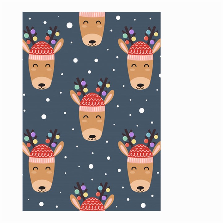 Cute Deer Heads Seamless Pattern Christmas Small Garden Flag (Two Sides)