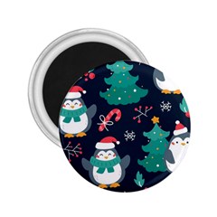 Colorful Funny Christmas Pattern 2 25  Magnets