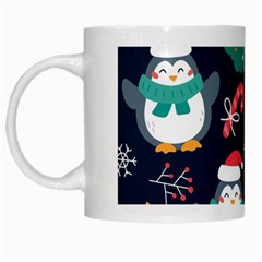 Colorful Funny Christmas Pattern White Mugs