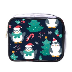 Colorful Funny Christmas Pattern Mini Toiletries Bag (one Side)