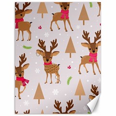 Christmas Seamless Pattern With Reindeer Canvas 12  X 16  by Vaneshart