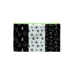 Black Golden Christmas Pattern Collection Cosmetic Bag (XS) Back