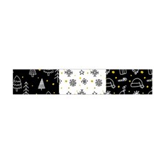 Black Golden Christmas Pattern Collection Flano Scarf (mini) by Vaneshart