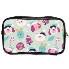 Pattern Funny Christmas Ho Ho Ho Toiletries Bag (two Sides)